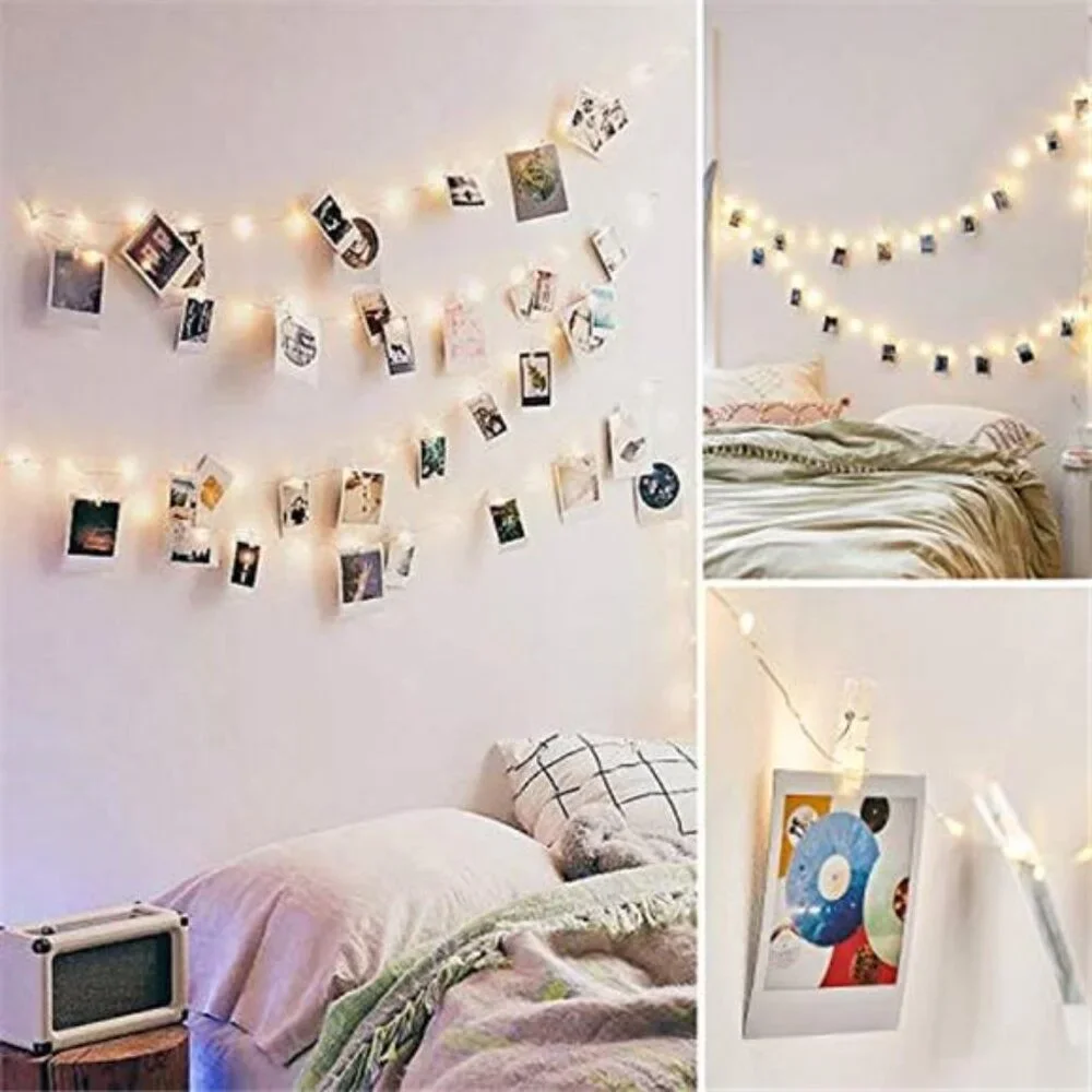 Photo Clip String Lights 17Ft 50 LED Fairy Lights Bedroom Dorm Decor
